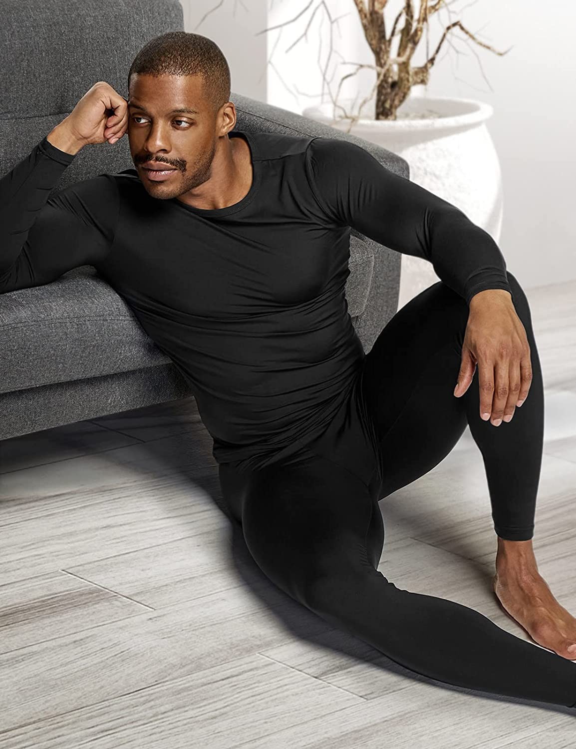 TSLA Men s Thermal Underwear Set, Microfiber Soft Fleece Lined Long Johns, Winter Warm Base Layer Top & Bottom