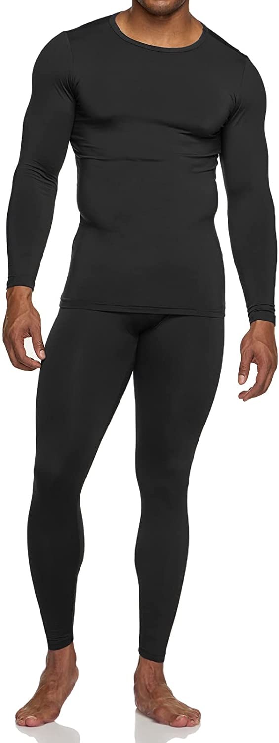 TSLA Men s Thermal Underwear Set, Microfiber Soft Fleece Lined Long Johns, Winter Warm Base Layer Top & Bottom
