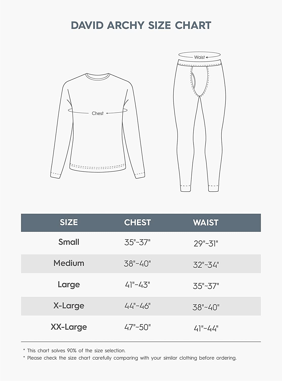 DAVID ARCHY Men s Soft Fleece Lined Thermal Set Rayon-Acrylic Blend Fiber Bottoms Warm Base Layers Pants in 1 Set or 2 Pack
