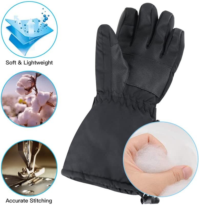 WAMTHUS Heated Gloves, Electric Gloves for Men Women Touchscreen Waterproof Heating Hand Warmer Winter Gloves for All Kinds of Outdoor Activities
