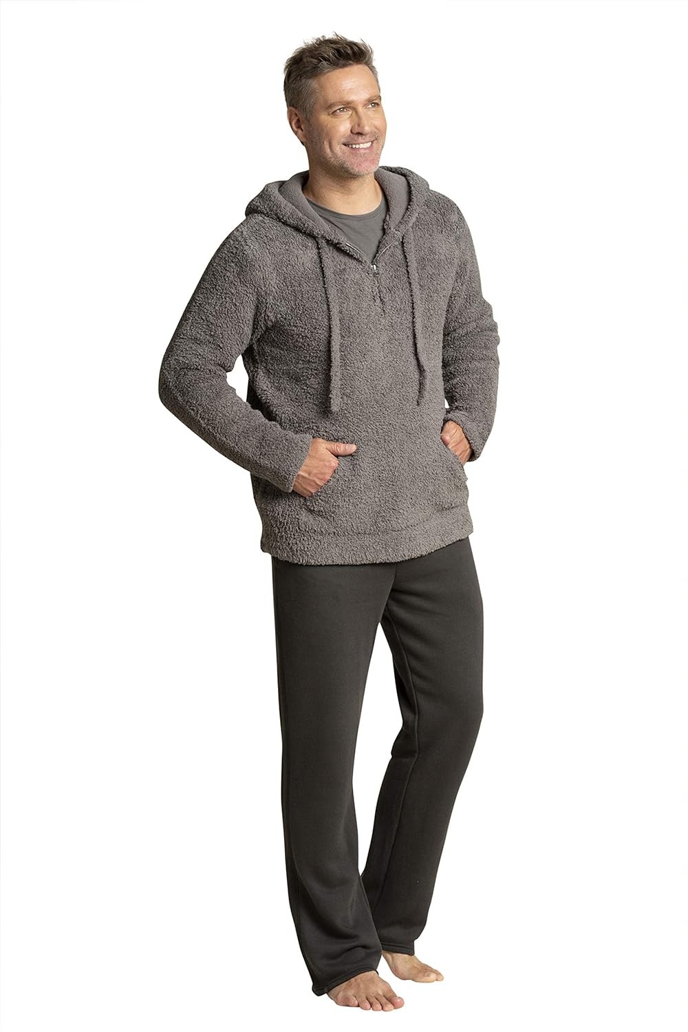 Barefoot Dreams CozyChic Men s Shearling Hoodie, Knit, Winter Clothes for Men