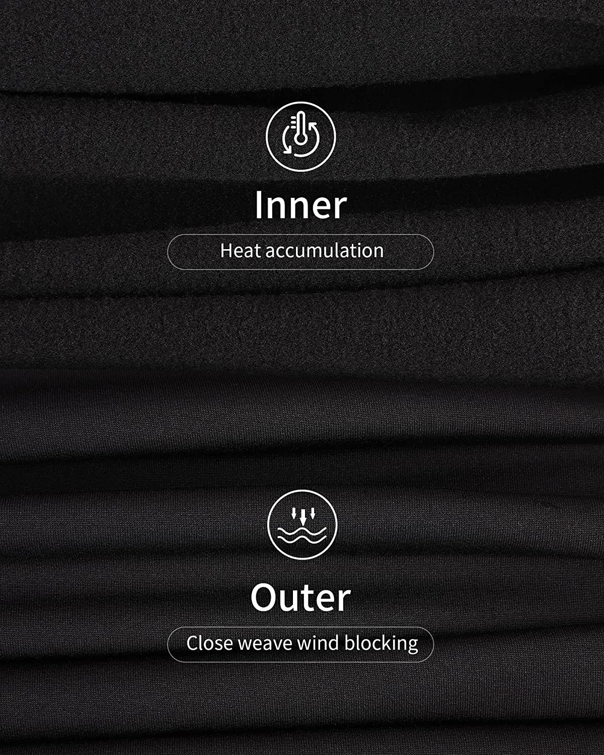 WEERTI Thermal Underwear for Men, Long Johns Base Layer Fleece Lined Top Bottom