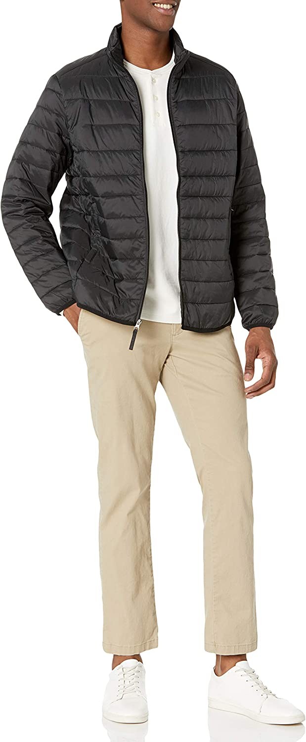 Amazon Essentials Men s Packable Lightweight Water-Resistant Puffer Jacket