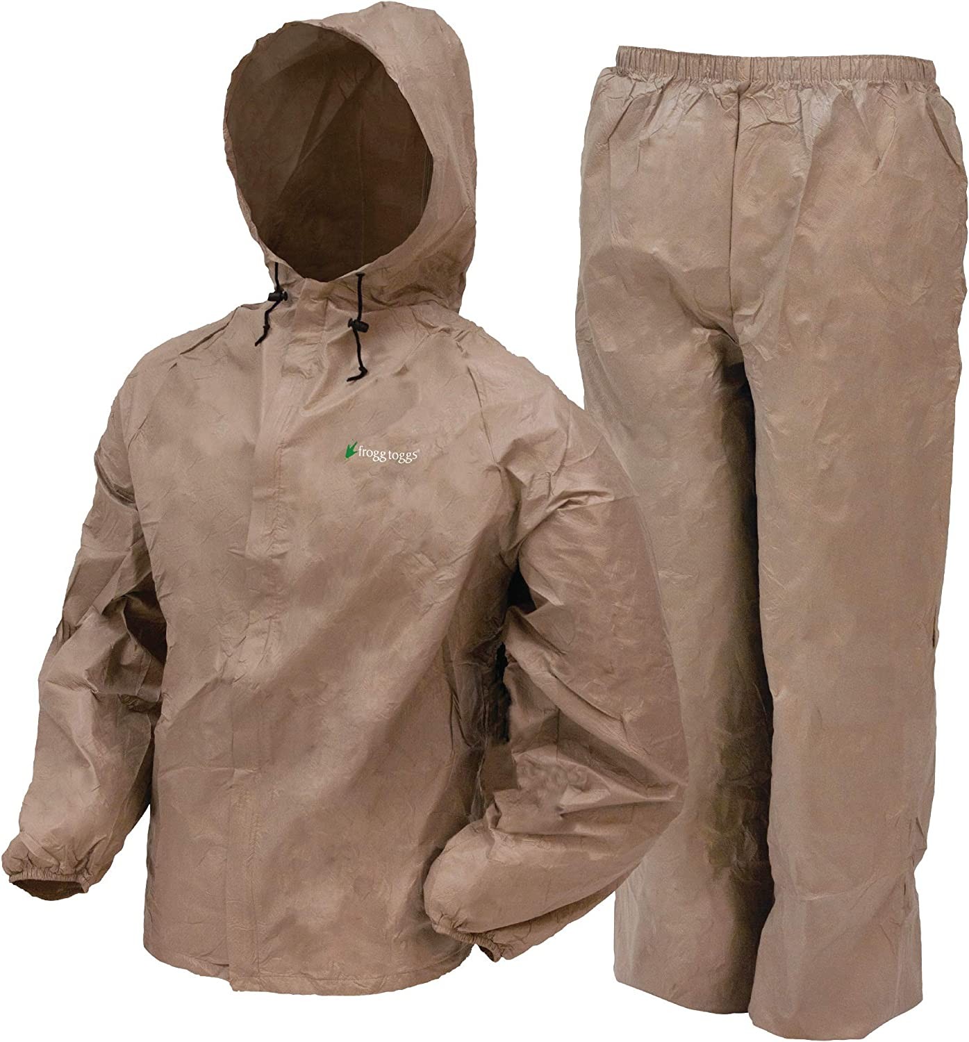 FROGG TOGGS Men s Standard Ultra-lite2 Waterproof Breathable Rain Suit, Khaki, Medium