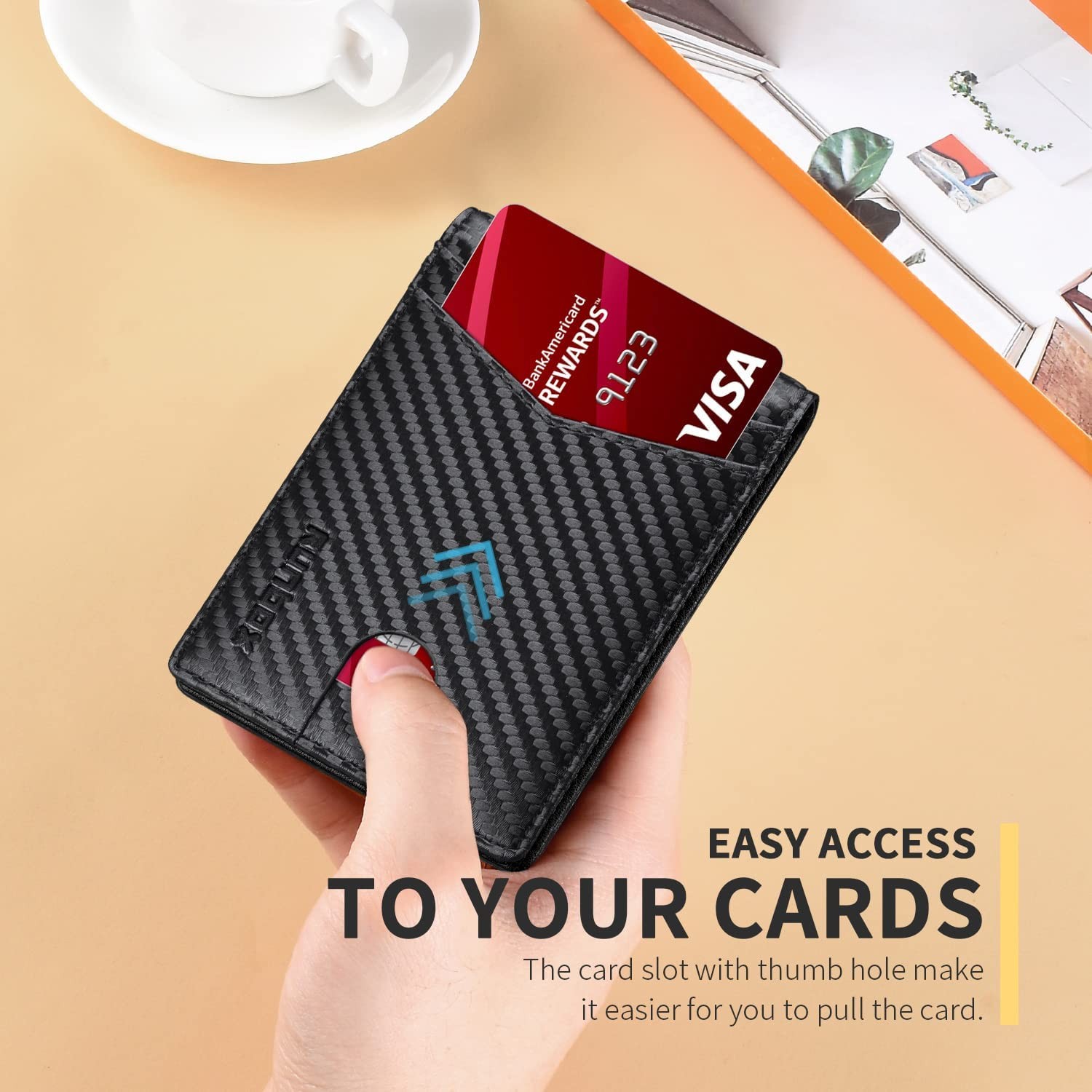 RUNBOX Men s Leather Bifold Stylish Wallet for Men 15 Slots RFID Blocking with 2 ID Window Gift Box