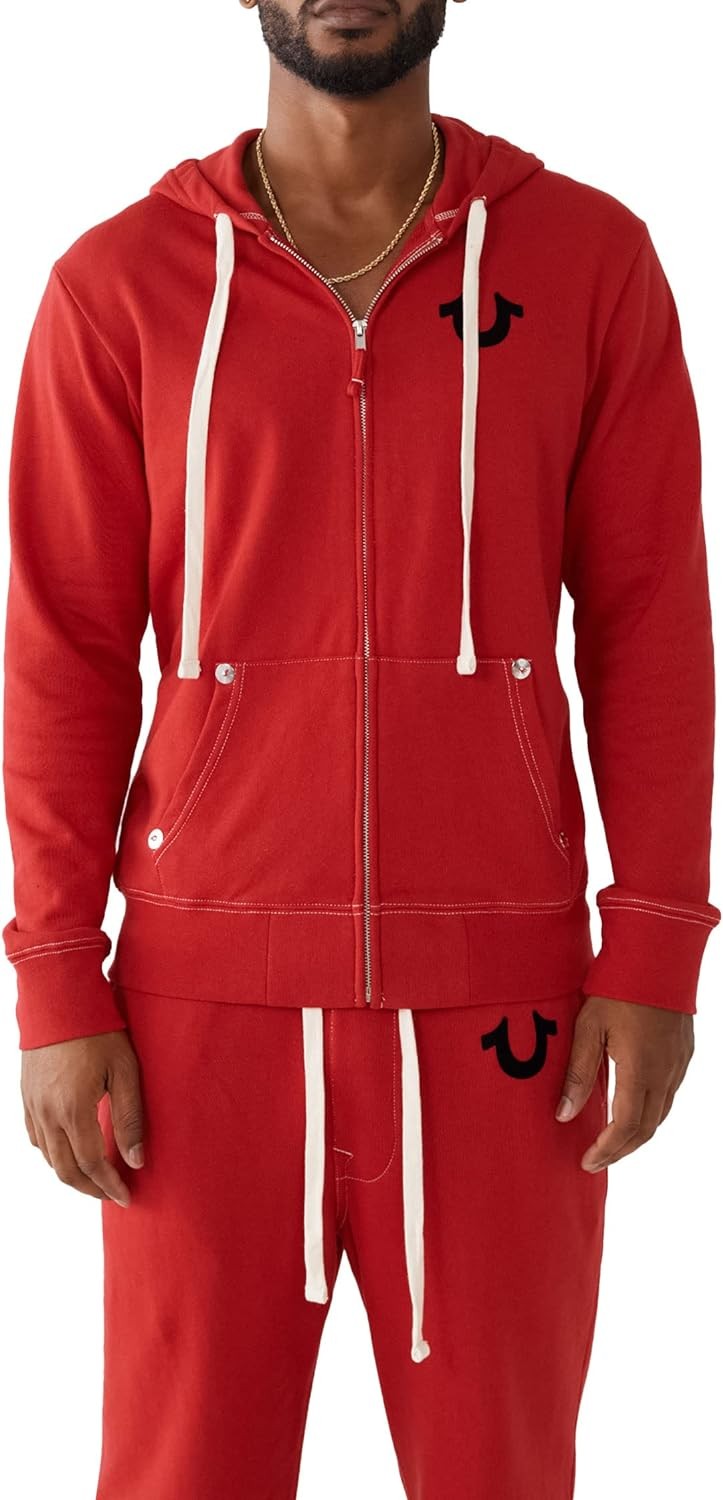 True Religion Men s Buddha Logo Zip Hoodie