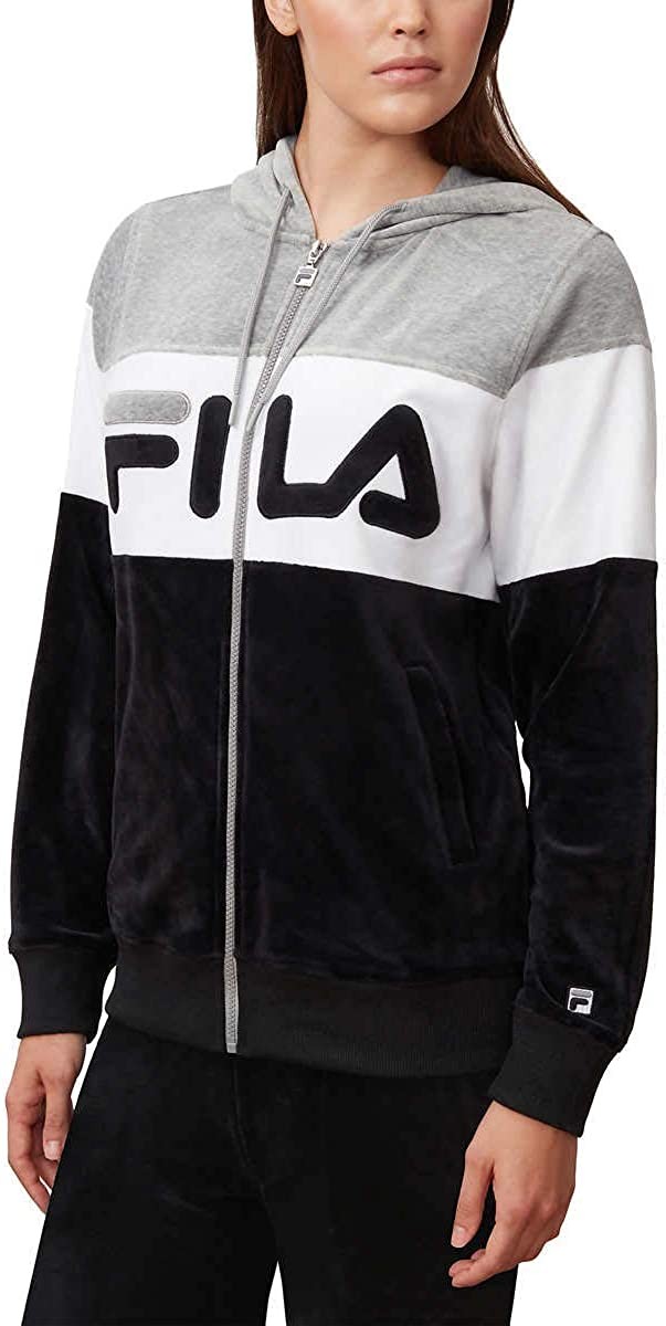 Fila Womens Sandy Velour Hooded Jacket