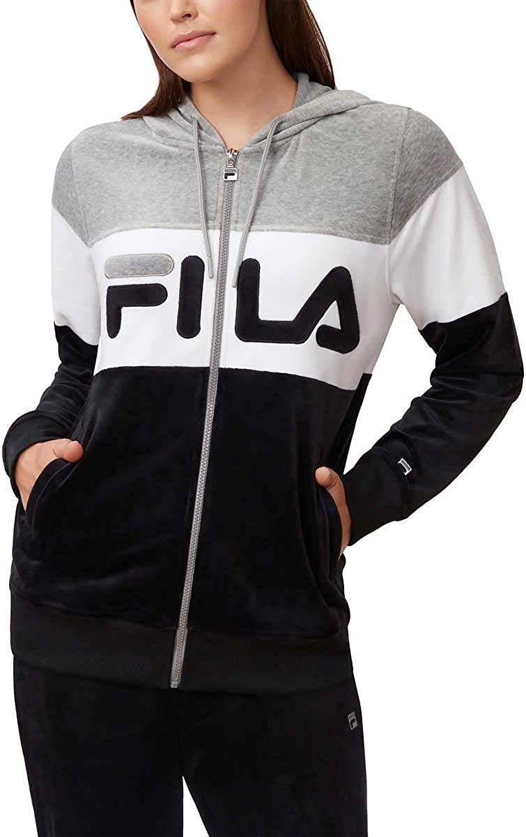 Fila Womens Sandy Velour Hooded Jacket