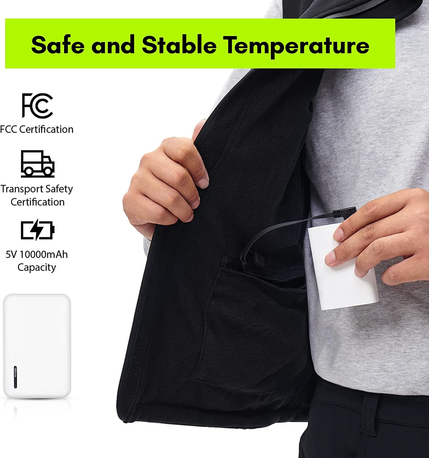 Extremus Buckwell Heated Vest, Unisex Electric Vest with Quick-Heating Material and Long-Lasting Warmth
