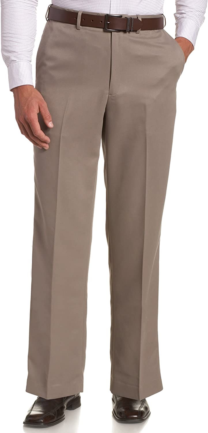 Savane Men s Deep Dye Microfiber Flat Front Gaberdine Pant