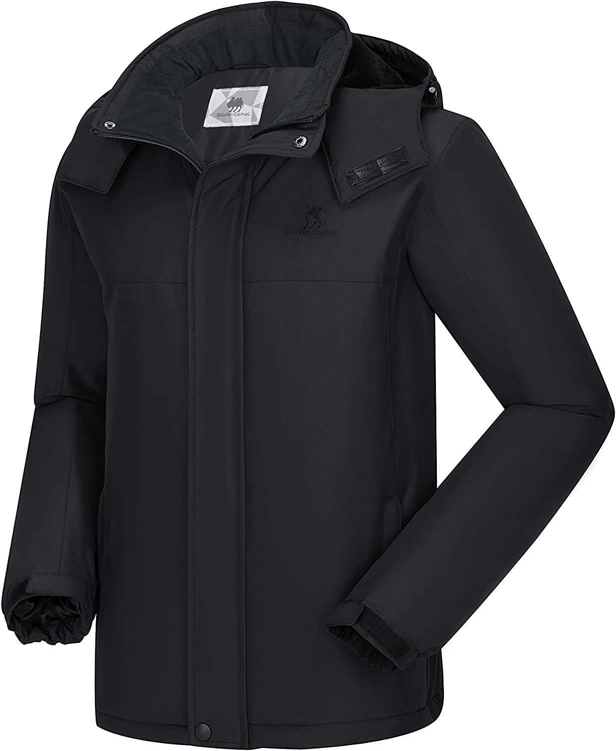 Golden Camel Men s Winter Ski Jacket Mountain Snow Coats Waterproof Detachable Hood Windproof Fleece Rain Jackets