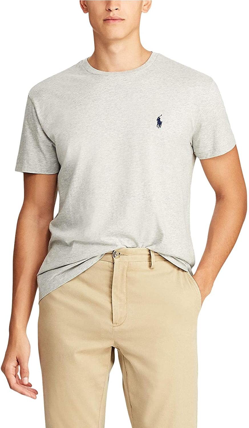 Polo Ralph Lauren Mens Big & Tall Crew Neck T-Shirt (4LT, GreyHtr)