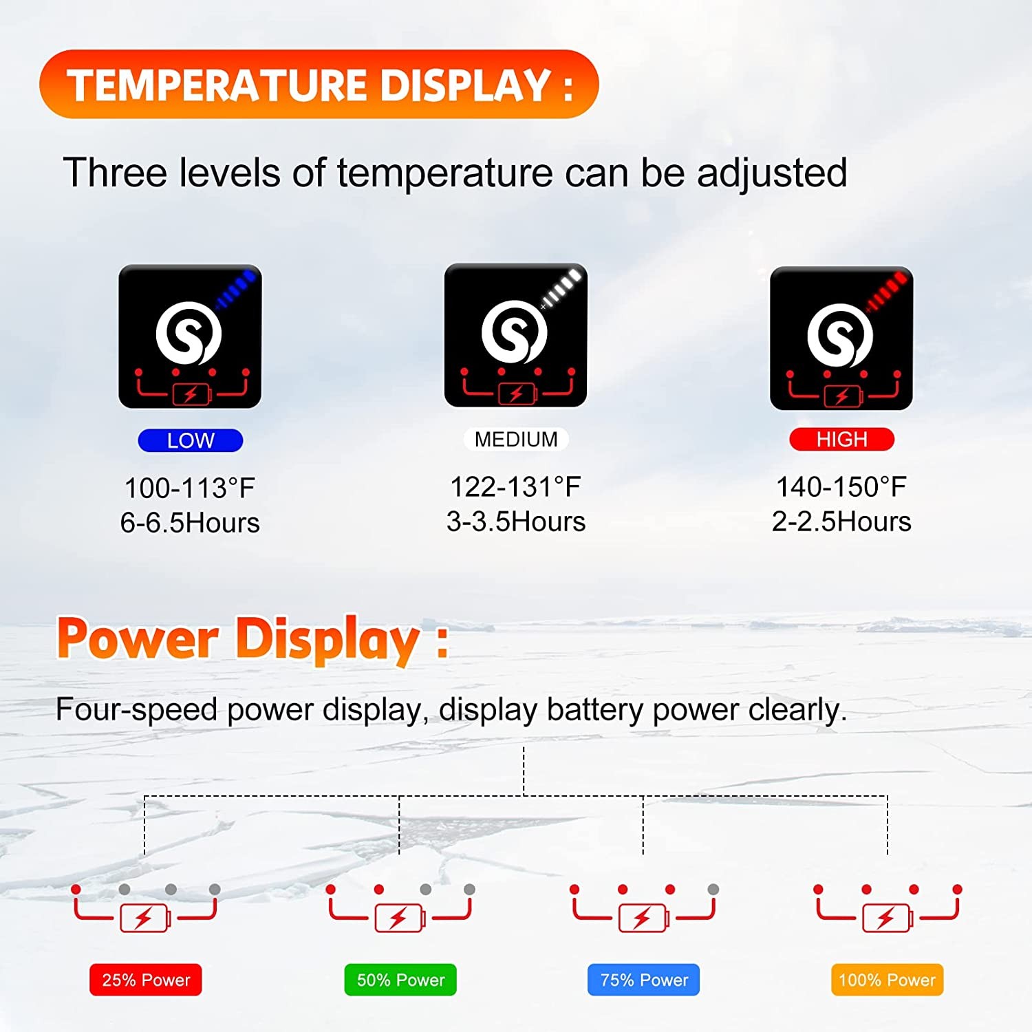 Heated Glove Liners Men Women - Rechargeable Battery Hand Warmer Gloves for Winter Motorcycle Skiing Camping Fishing Hunting