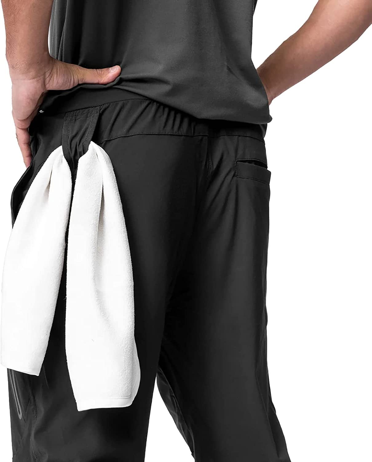 MECH-ENG Men s Athletic Cargo Joggers, Fitness Tapered Pants,Slim Fit Track Pants,Quick-Dry Workout Sweatpants