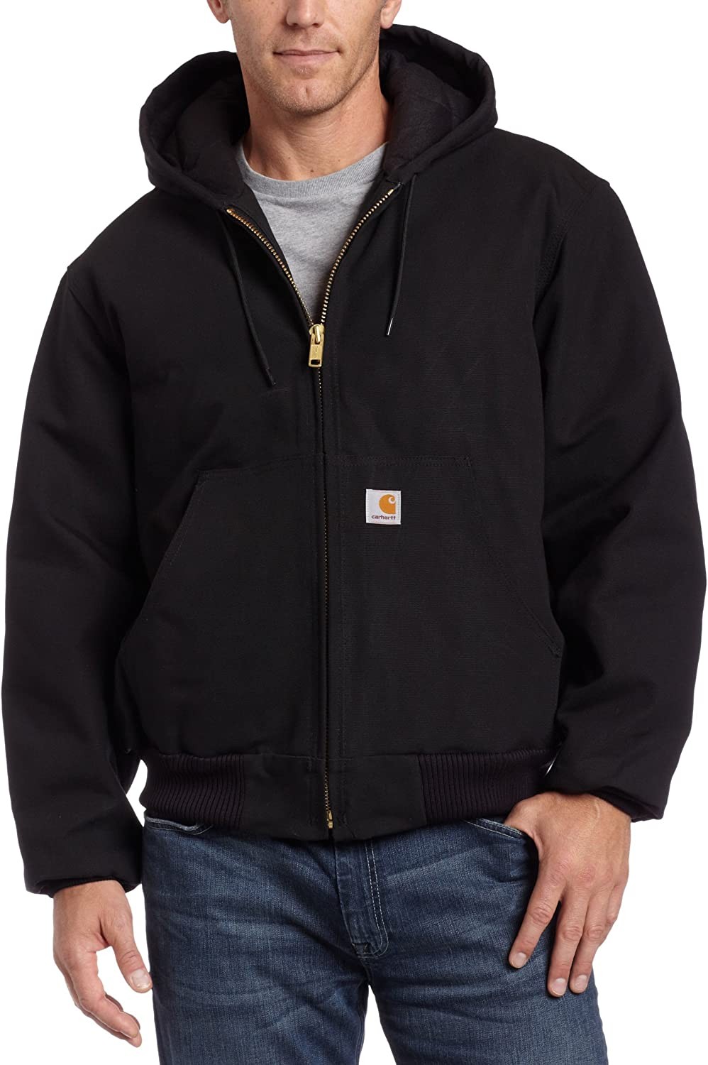 Carhartt Men s Loose Fit Firm Duck Insulated Flannel-Lined Active Jacket