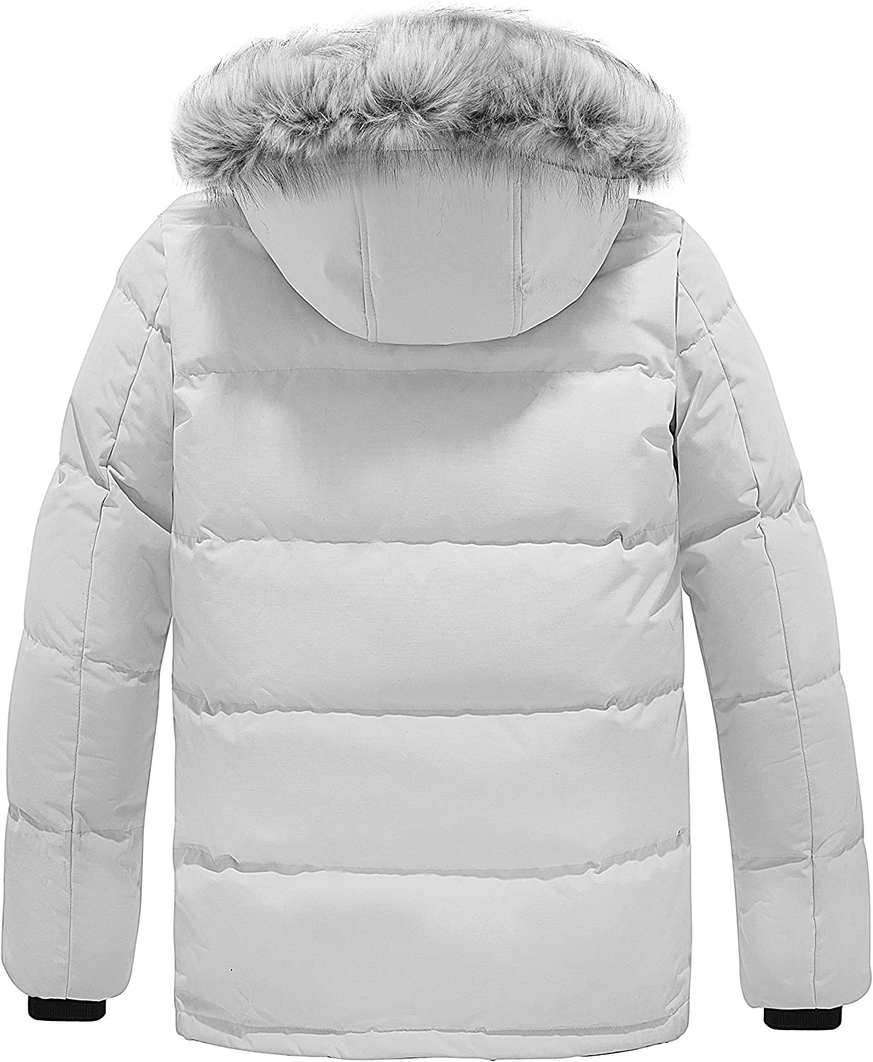 Wantdo Men s Winter Jacket Thicken Winter Coat Warm Puffer Jacket with Fur Hood