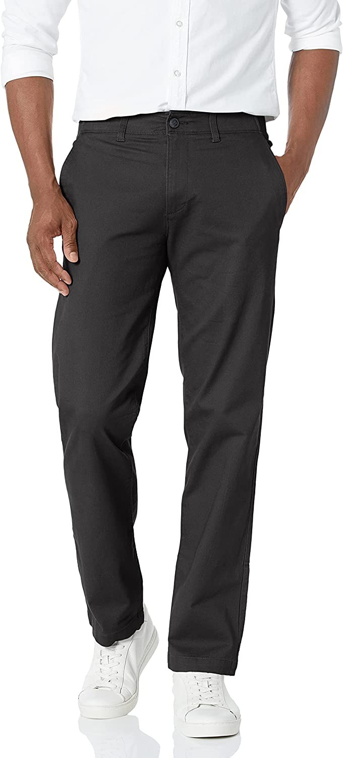 Haggar Men s Comfort Straight Fit Flat Front Flex Khaki & Chino Pants