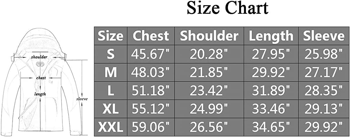 Men s Waterproof Ski Jacket Warm Winter Snow Coat Hooded Raincoat