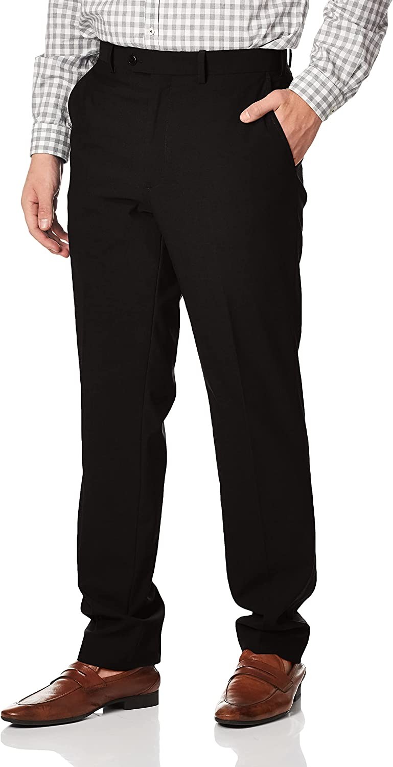Adolfo Men s Micro Tech Slim Fit Flat Front Suit Pant