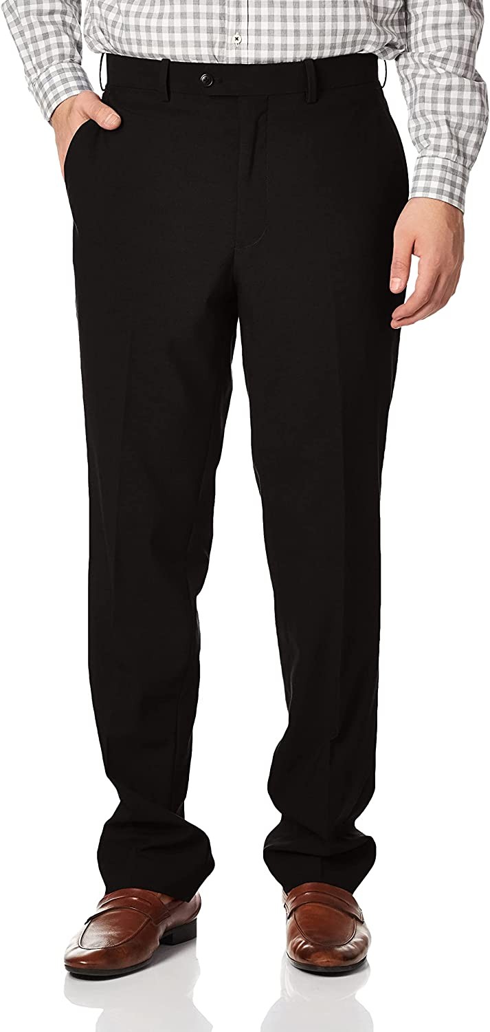 Adolfo Men s Micro Tech Slim Fit Flat Front Suit Pant