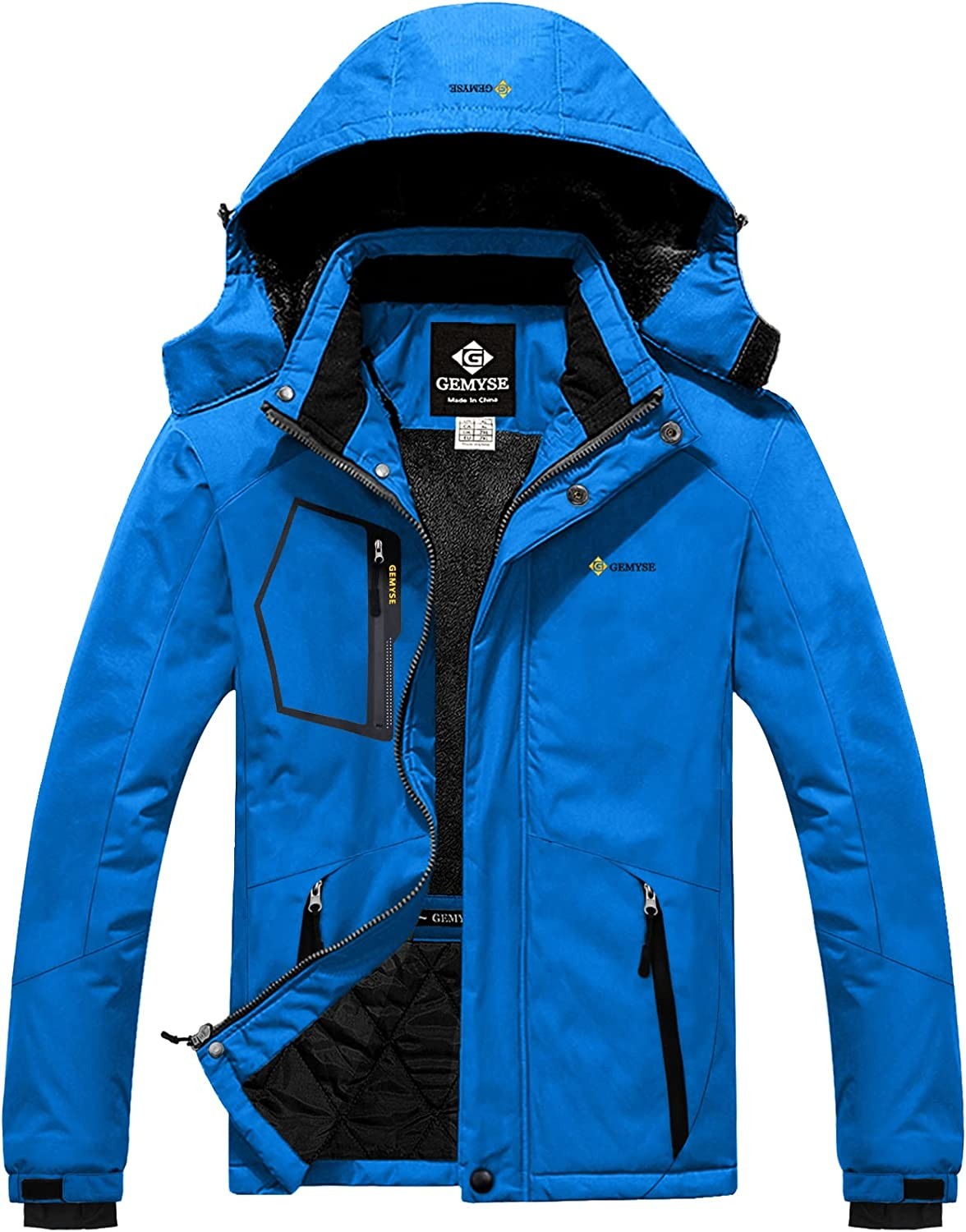 GEMYSE Men s Mountain Waterproof Ski Snow Jacket Winter Windproof Rain Jacket
