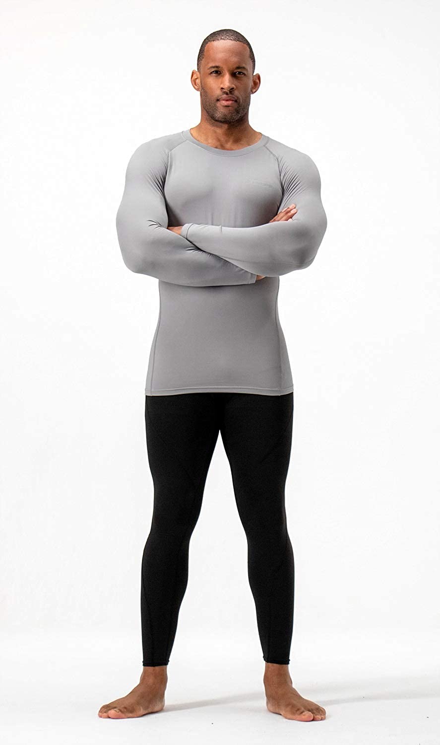 DEVOPS 2 Pack Men s Thermal Long Sleeve Compression Shirts