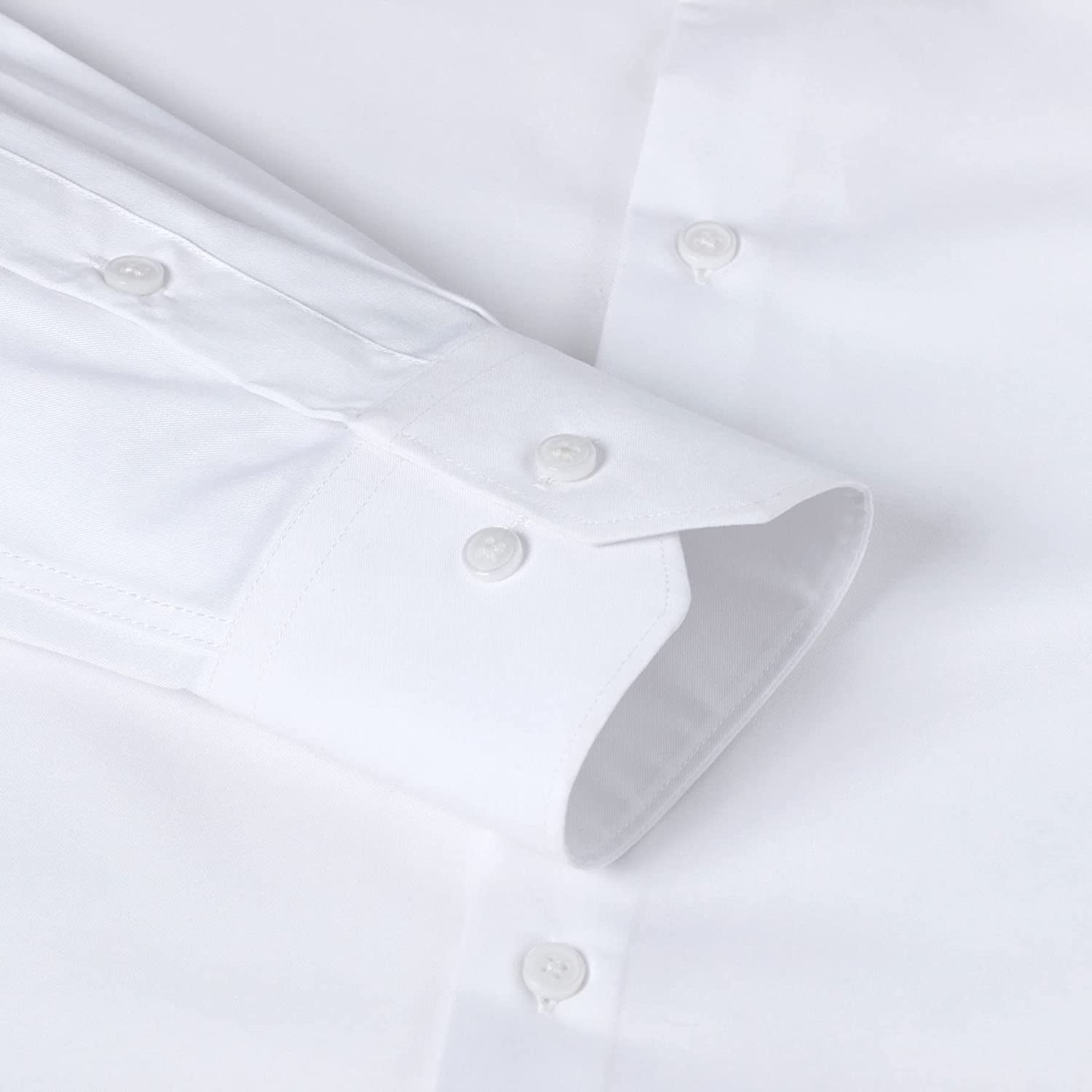REXIUD Men s Dress Shirt Bamboo Stretch Formal Shirt Business Casual Cutaway Collar Long Sleeve Convertible Cuffs Solid