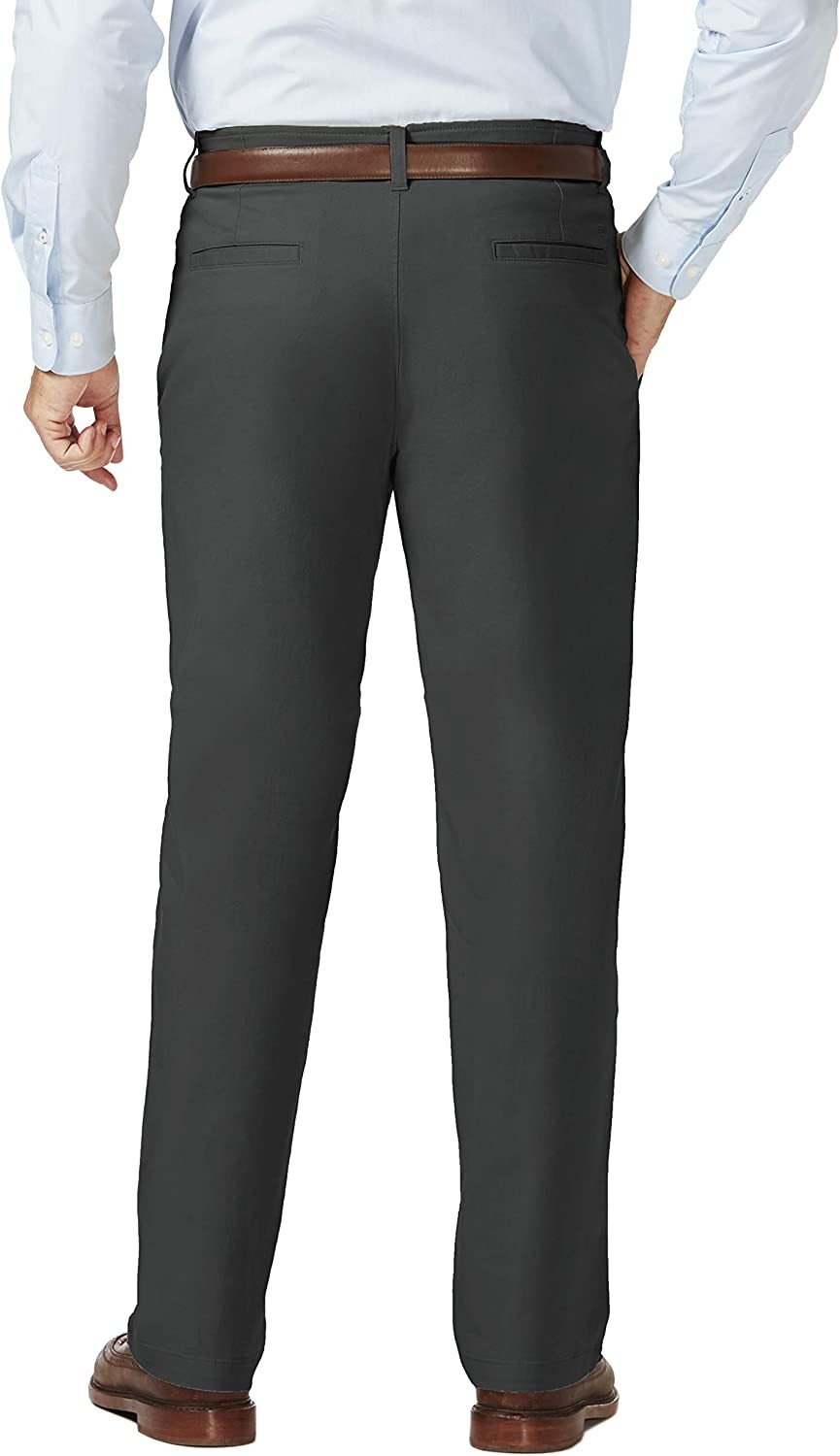 Haggar Men s Comfort Classic Fit Flat Front Flex Waistband Khaki Pant Reg. and Big & Tall Sizes