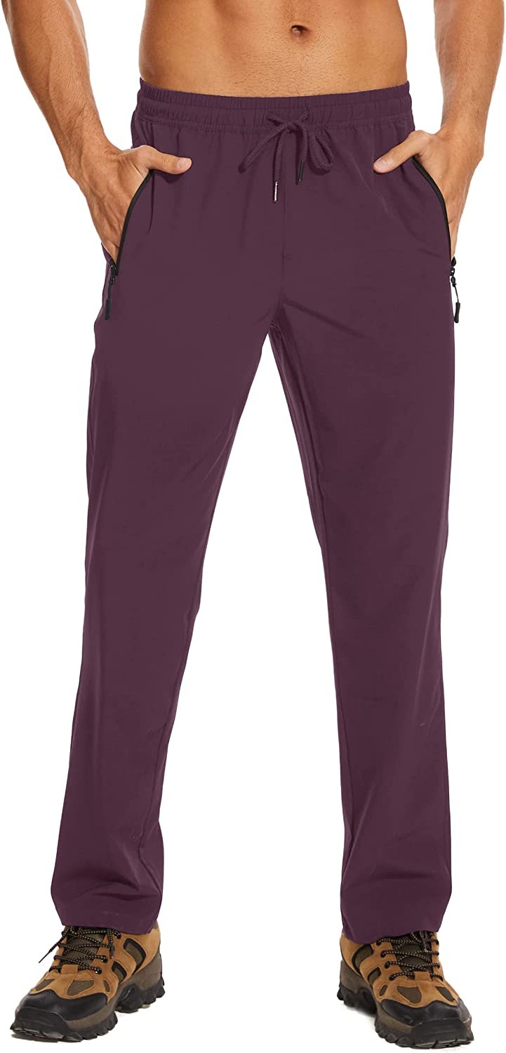 TACVASEN Mens Hiking Pants Lightweight Quick Dry Stretch Joggers for Running Workout Casual