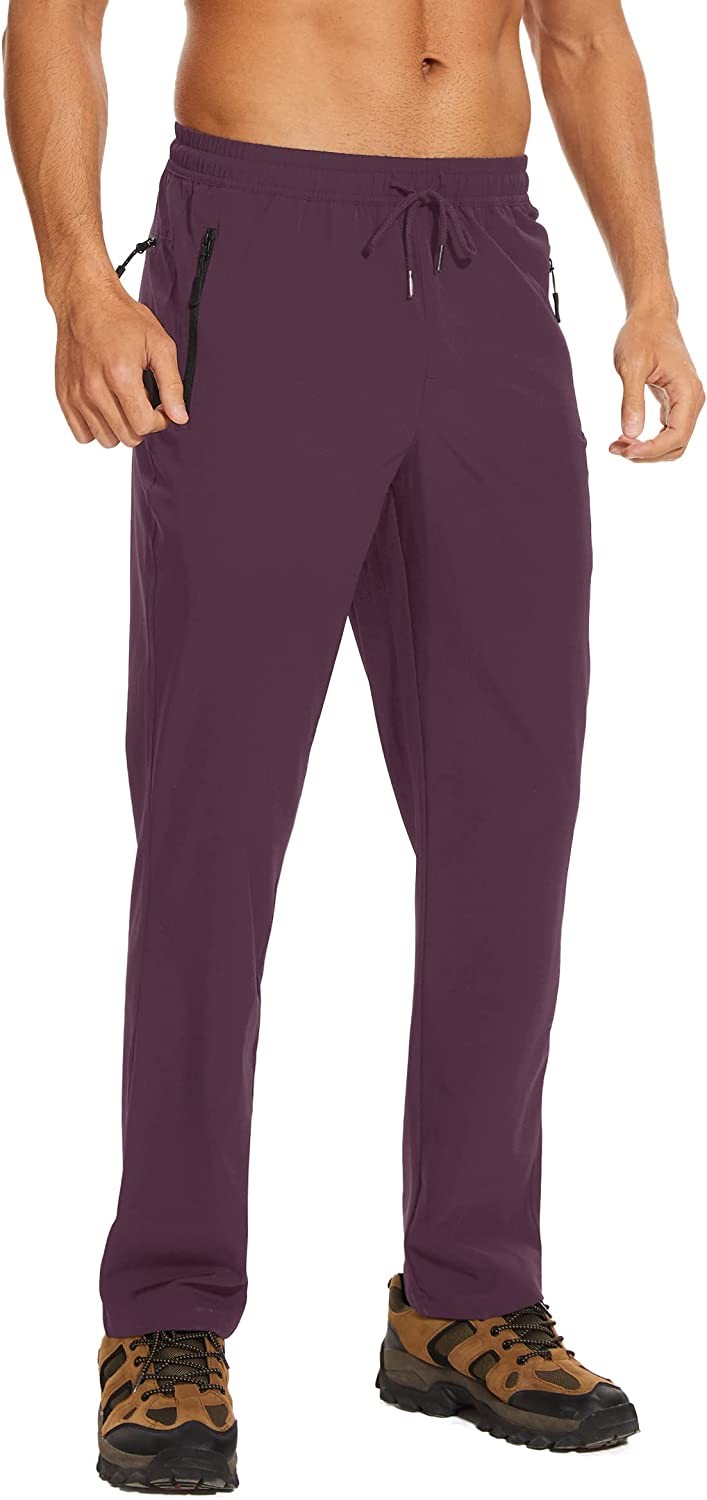 TACVASEN Mens Hiking Pants Lightweight Quick Dry Stretch Joggers for Running Workout Casual