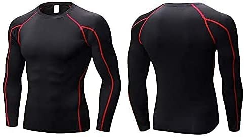 3 Packs Athletic Shirts for Men, Cooling Shirts for Men, Long Sleeve Compression Shirts for Men, Workout Tops for Men