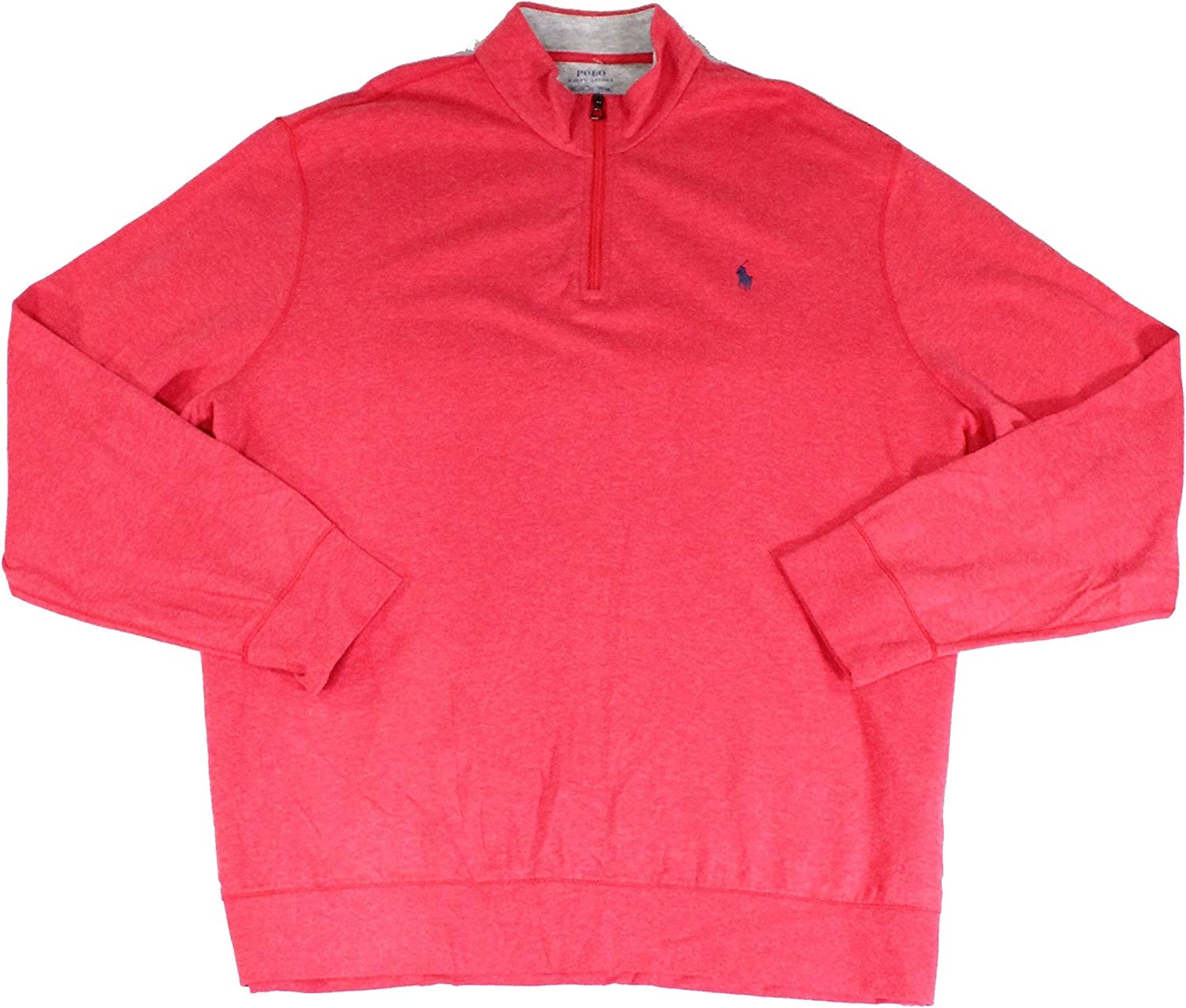 Ralph Lauren Polo Mens Double Knit 1/4 Zip Casual Shirt Pink XXL