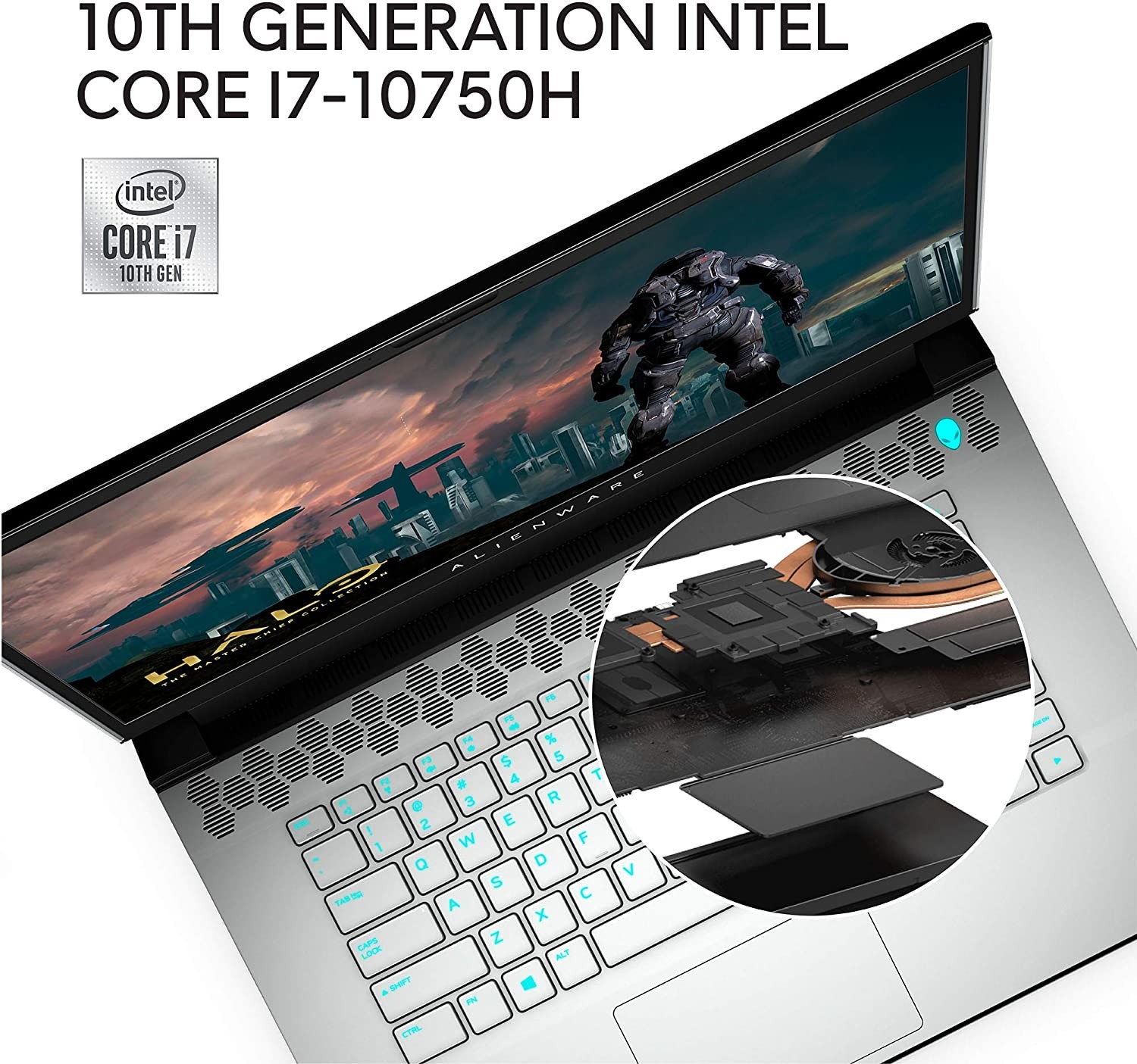 Alienware m15 R3 15.6inch FHD Gaming Laptop (Lunar Light) Intel Core i7-10750H 10th Gen, 16GB DDR4 RAM, 512GB SSD, Nvidia GeForce RTX 2060 6GB GDDR6, Windows 10 Home (AWm15-7272WHT-PUS)