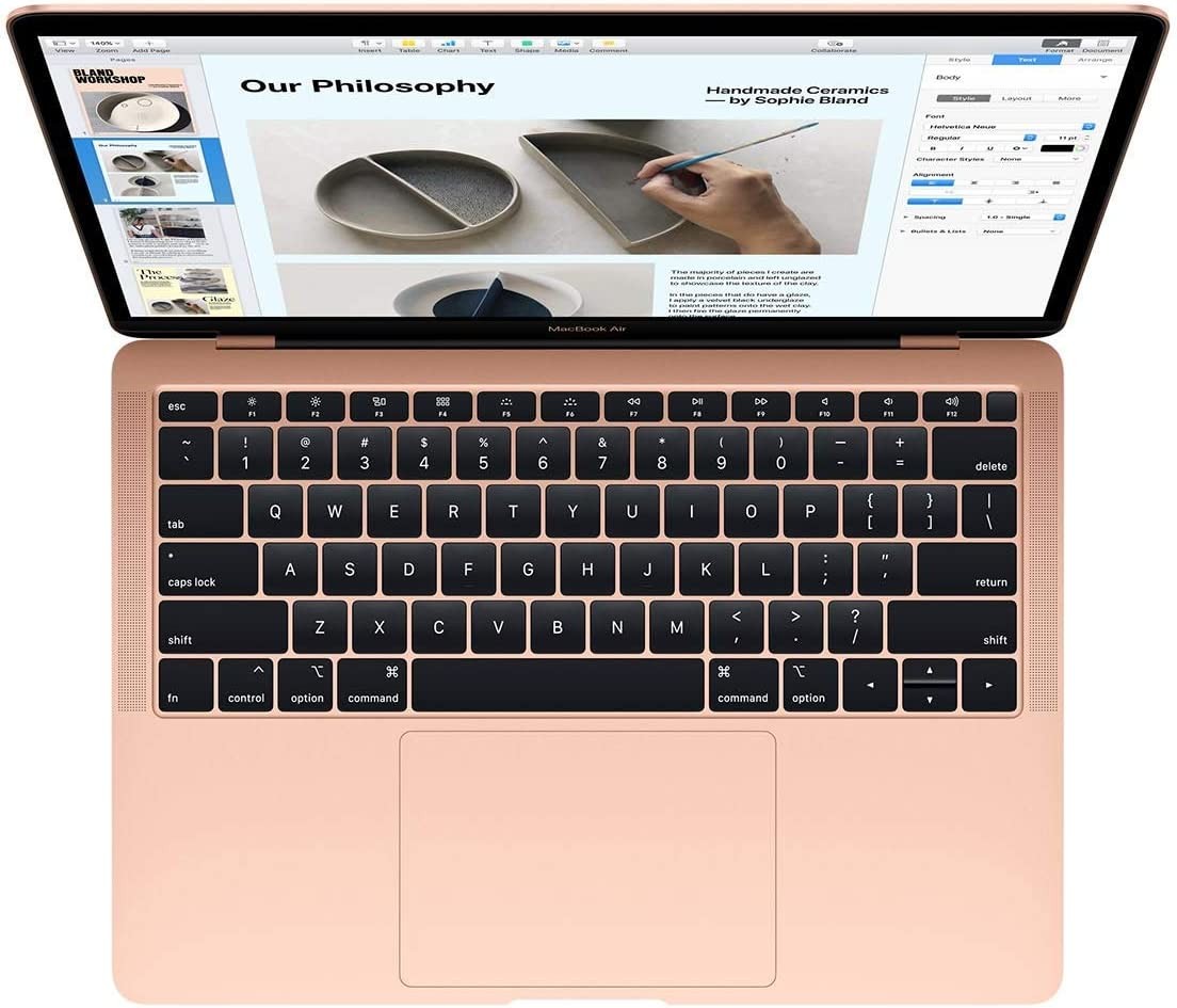 Late 2018 Apple MacBook Air with 1.6GHz Intel Core i5 (13.3 in, 8GB RAM, 512GB SSD) Gold (Renewed)