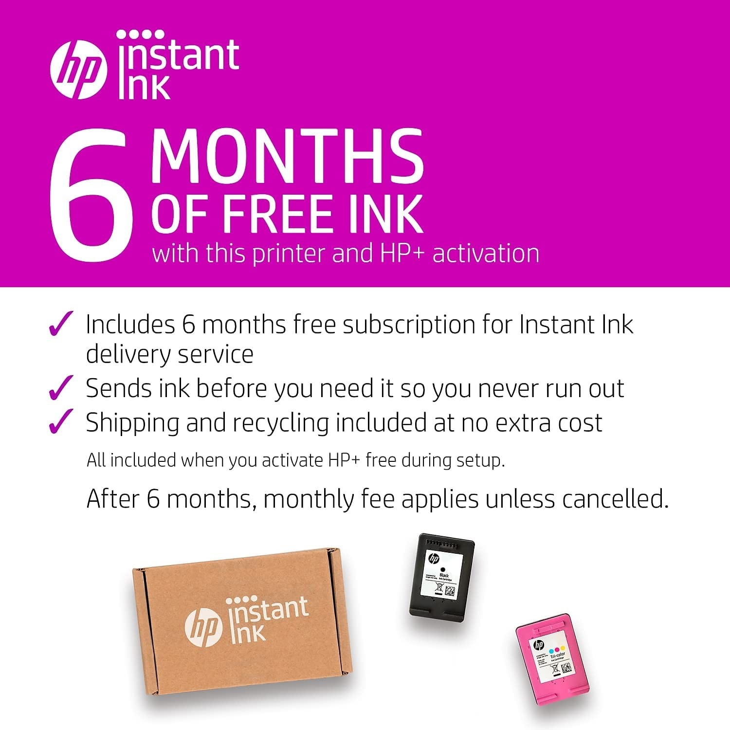 HP DeskJet 4155e Wireless Color All-in-One Printer with bonus 6 months Instant Ink with HP+ (26Q90A).