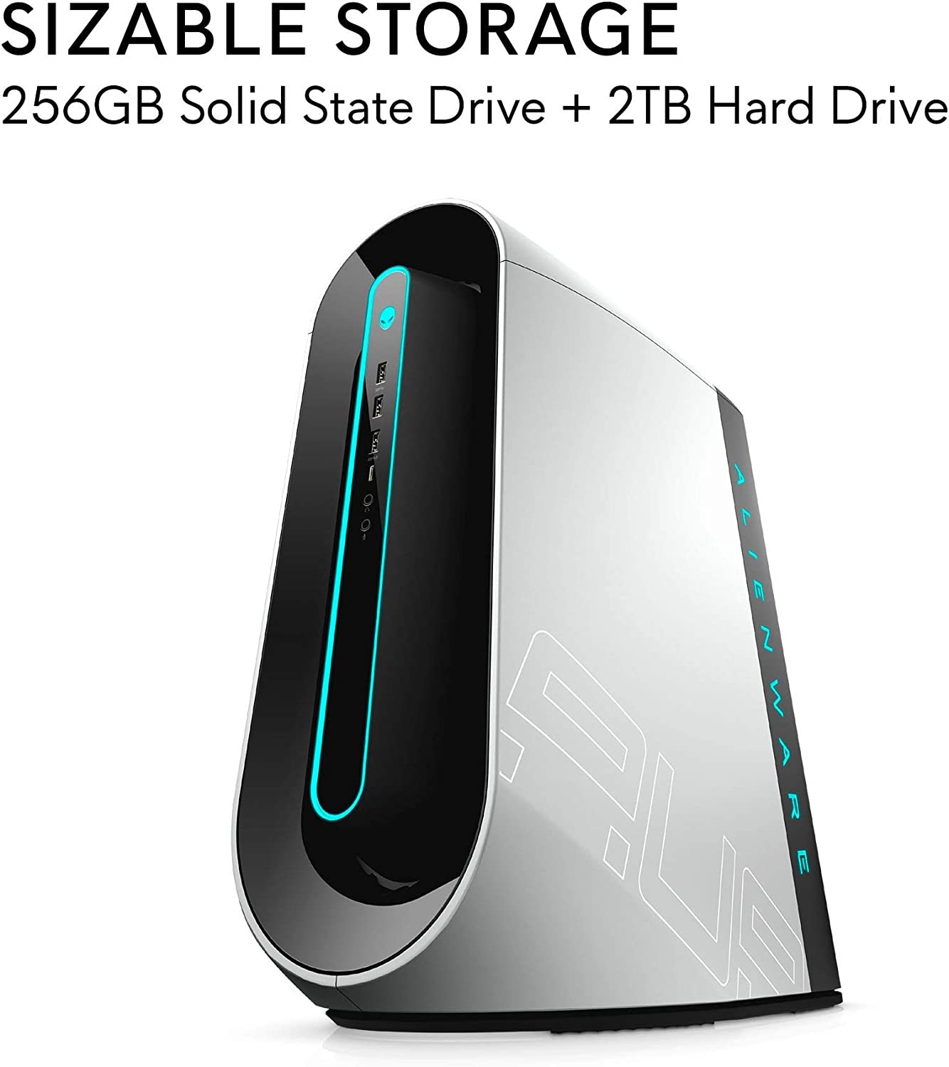 Alienware Aurora R9 Gaming Desktop, 9th Gen Intel Core i7 9700K, NVIDIA GeForce RTX 2080 SUPER 8GB DDR6, 256GB SSD + 2TB Storage, 16GB RAM, AWAUR9-7674WHT-PUS