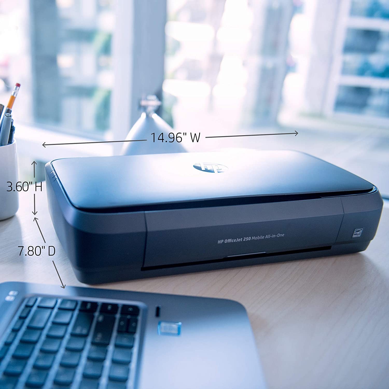 HP OfficeJet 250 All-in-One Portable Printer with Wireless & Mobile Printing, Works with Alexa (CZ992A)