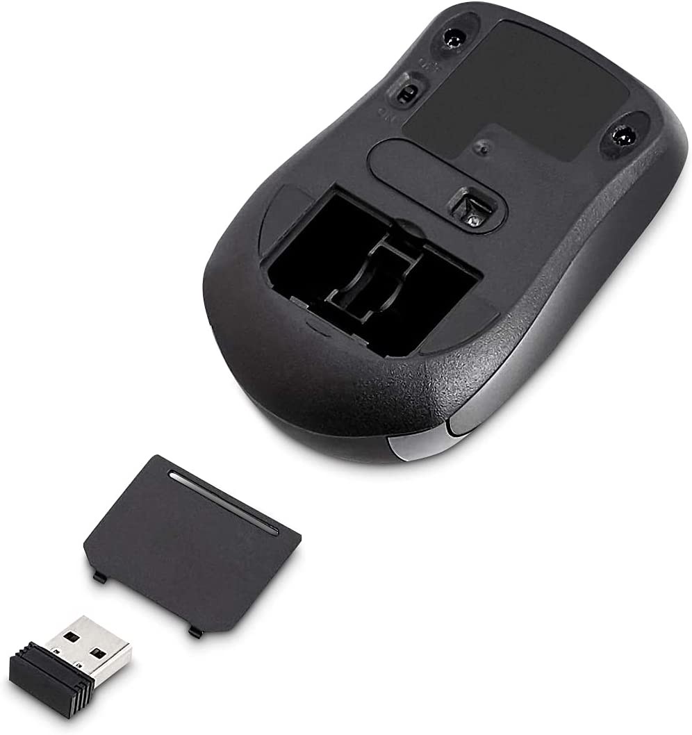 Amazon Basics Wireless Computer Mouse with USB Nano Receiver - Black