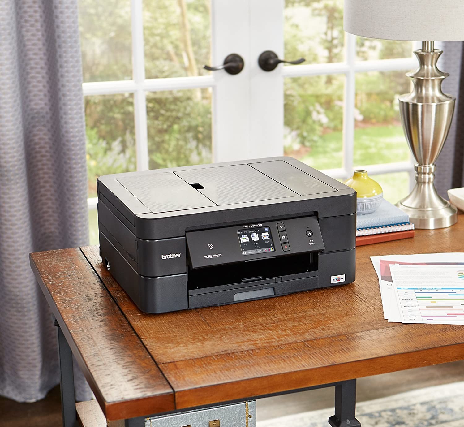 Brother Wireless All-In-One Inkjet Printer, MFC-J895DW, Multi-Function Color Printer, Duplex Printing, NFC One Touch to Connect Mobile Printing, Amazon Dash Replenishment Enabled