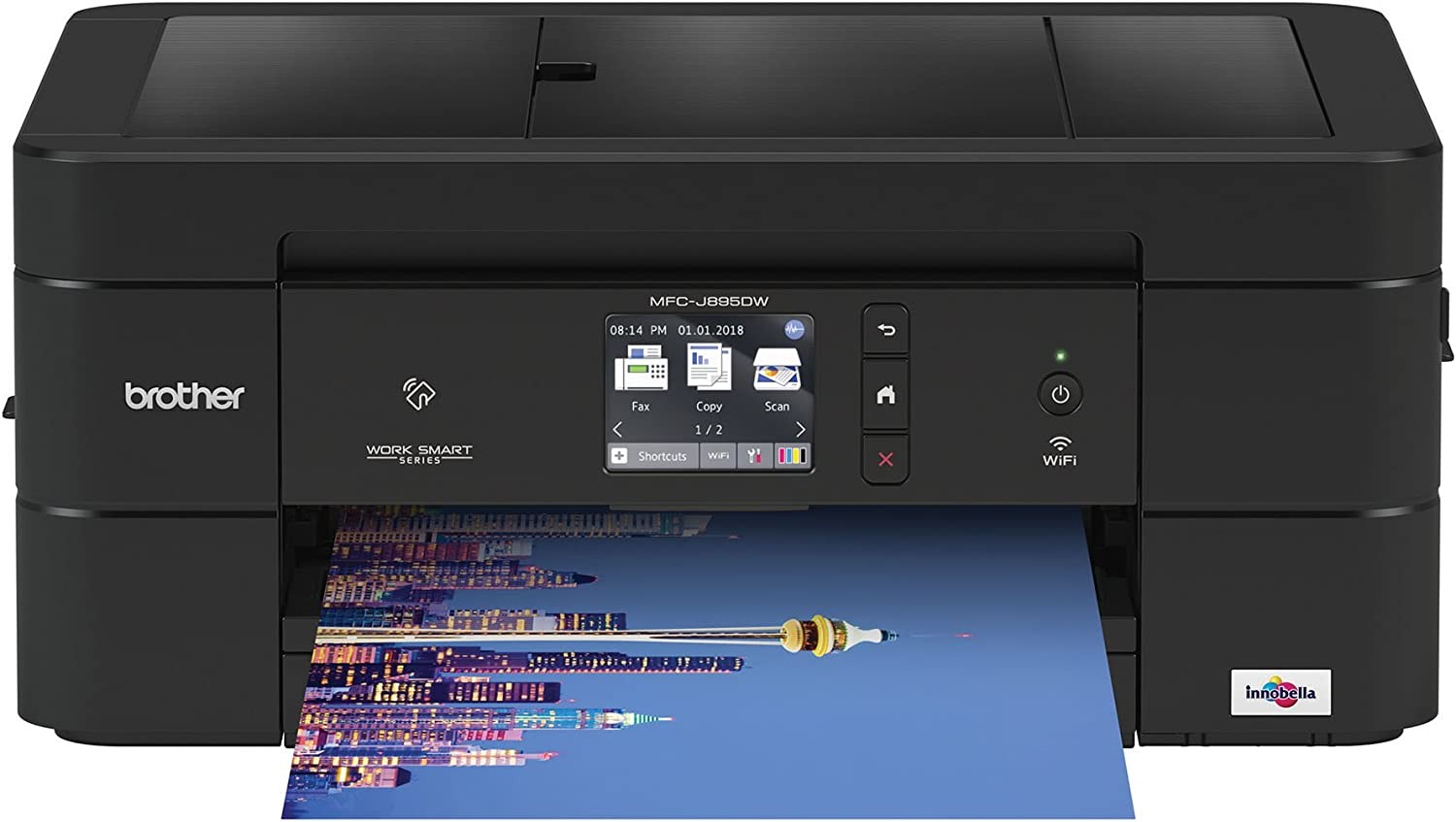 Brother Wireless All-In-One Inkjet Printer, MFC-J895DW, Multi-Function Color Printer, Duplex Printing, NFC One Touch to Connect Mobile Printing, Amazon Dash Replenishment Enabled