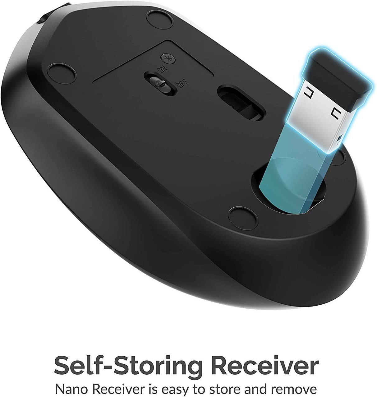 SABRENT 2.4GHz Rechargeable Wireless Mouse with Adjustable Resolution (MS-RCWM)