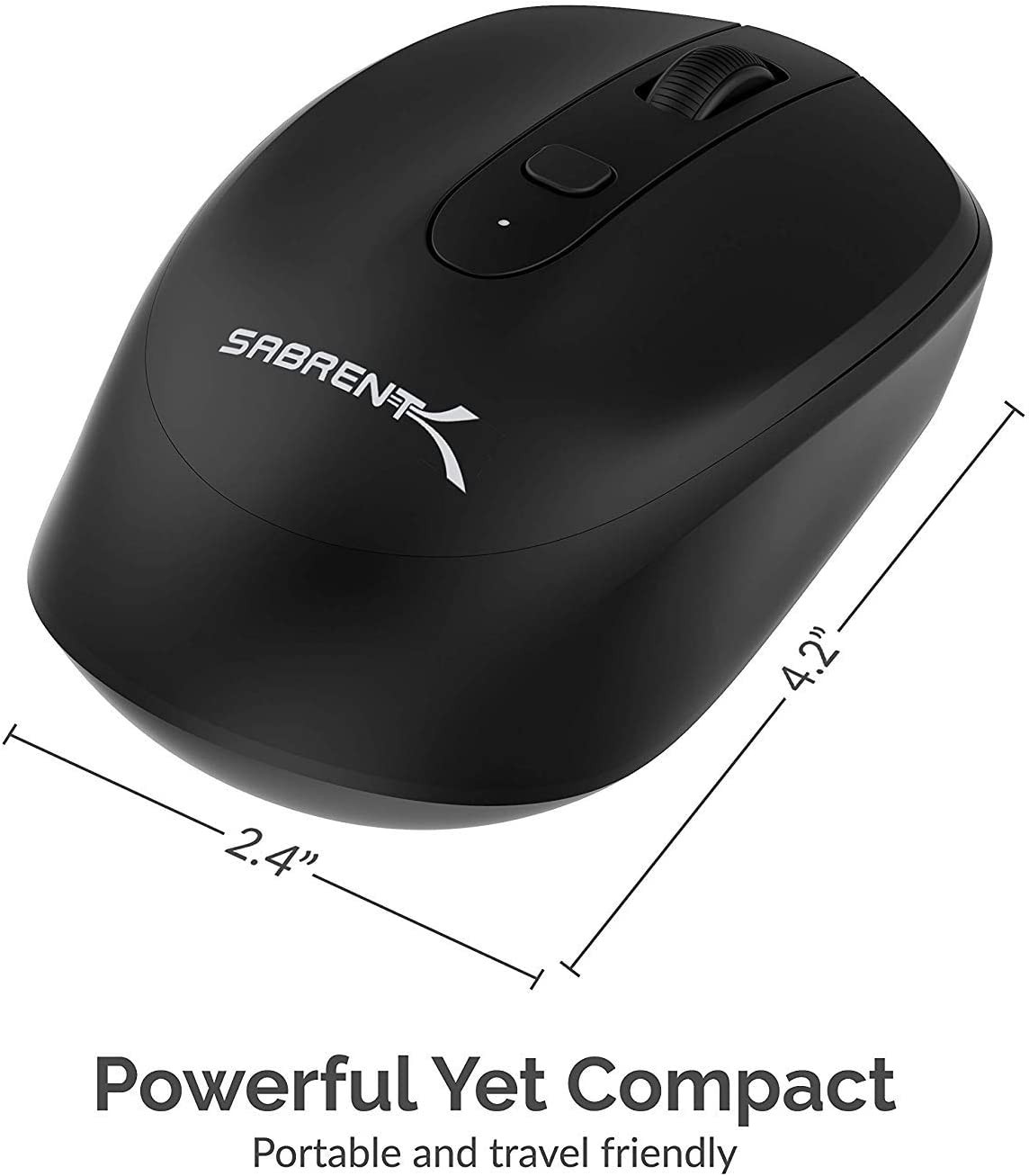 SABRENT 2.4GHz Rechargeable Wireless Mouse with Adjustable Resolution (MS-RCWM)