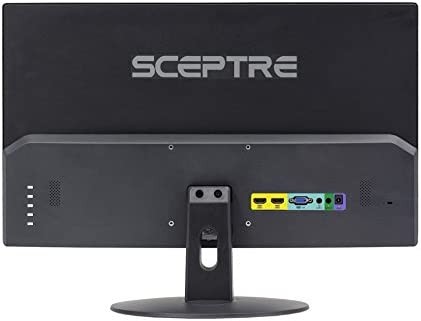 Sceptre 22 inch 75Hz 1080P LED Monitor 99% sRGB HDMI X2 VGA Build-In Speakers, Machine Black (E225W-19203R series)