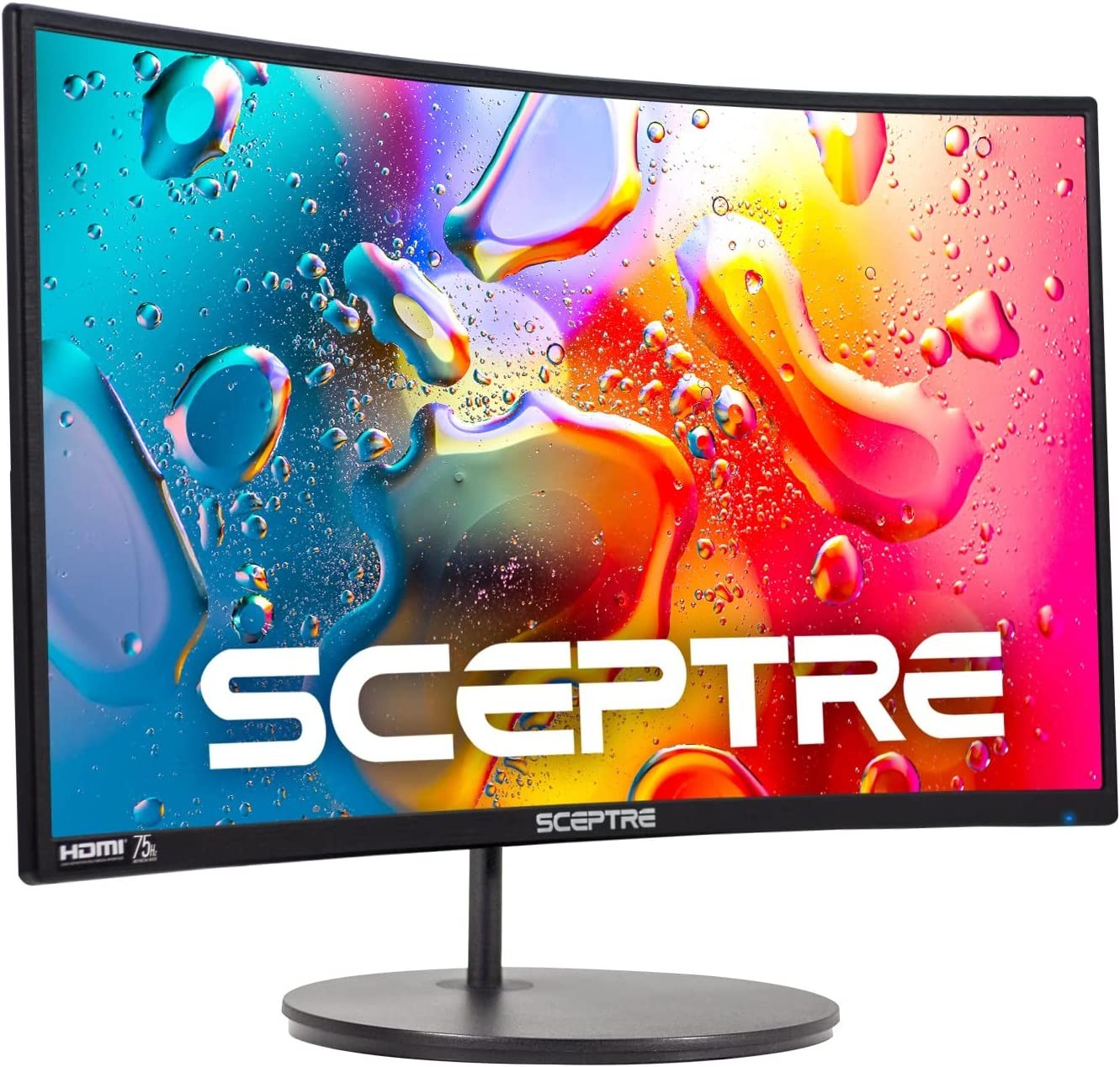 Sceptre 24" Curved 75Hz Gaming LED Monitor Full HD 1080P HDMI VGA Speakers, VESA Wall Mount Ready Metal Black 2019 (C248W-1920RN)