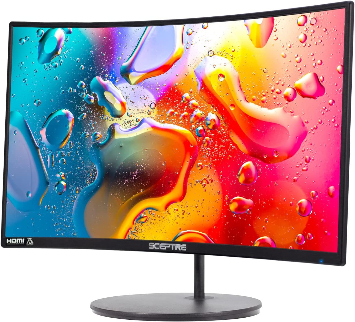 Sceptre 24" Curved 75Hz Gaming LED Monitor Full HD 1080P HDMI VGA Speakers, VESA Wall Mount Ready Metal Black 2019 (C248W-1920RN)