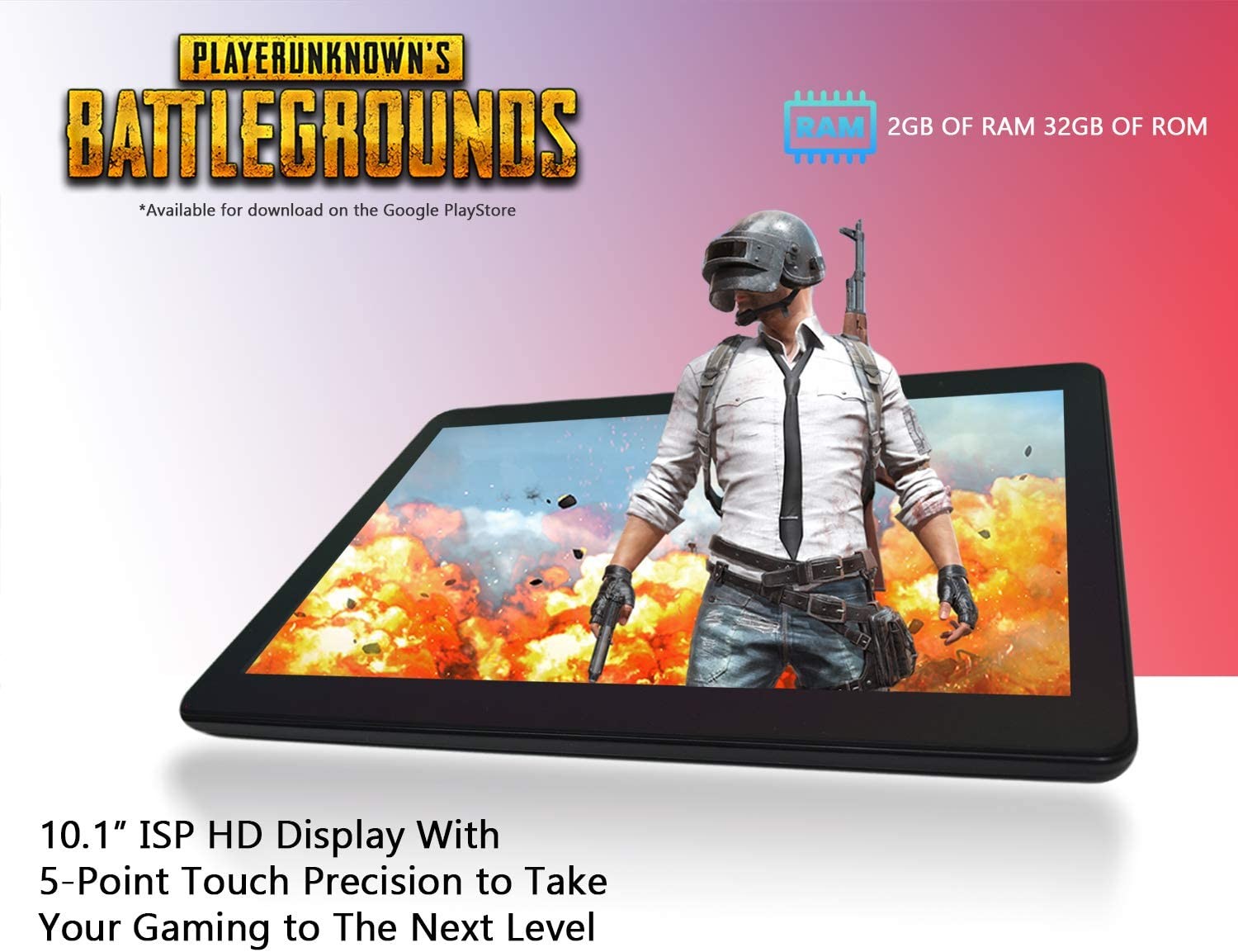 10 Inch Android 11 Tablet IPS HD Display 2GB RAM 32GB Storage Dual Camera Bluetooth WiFi