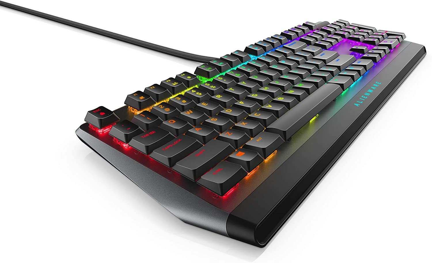Alienware Low-Profile RGB Gaming Keyboard AW510K: Alienfx Per Key RGB LED - Media CONTROLS & USB Passthrough - Cherry MX Low Profile Red Switches
