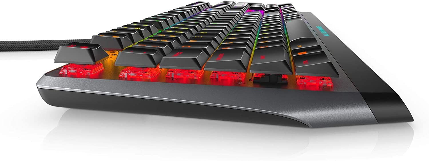 Alienware Low-Profile RGB Gaming Keyboard AW510K: Alienfx Per Key RGB LED - Media CONTROLS & USB Passthrough - Cherry MX Low Profile Red Switches