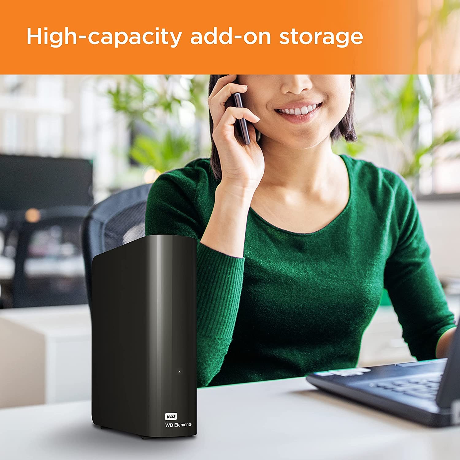 WD 4TB Elements Desktop External Hard Drive, USB 3.0 external hard drive for plug-and-play storage - WDBWLG0040HBK-NESN