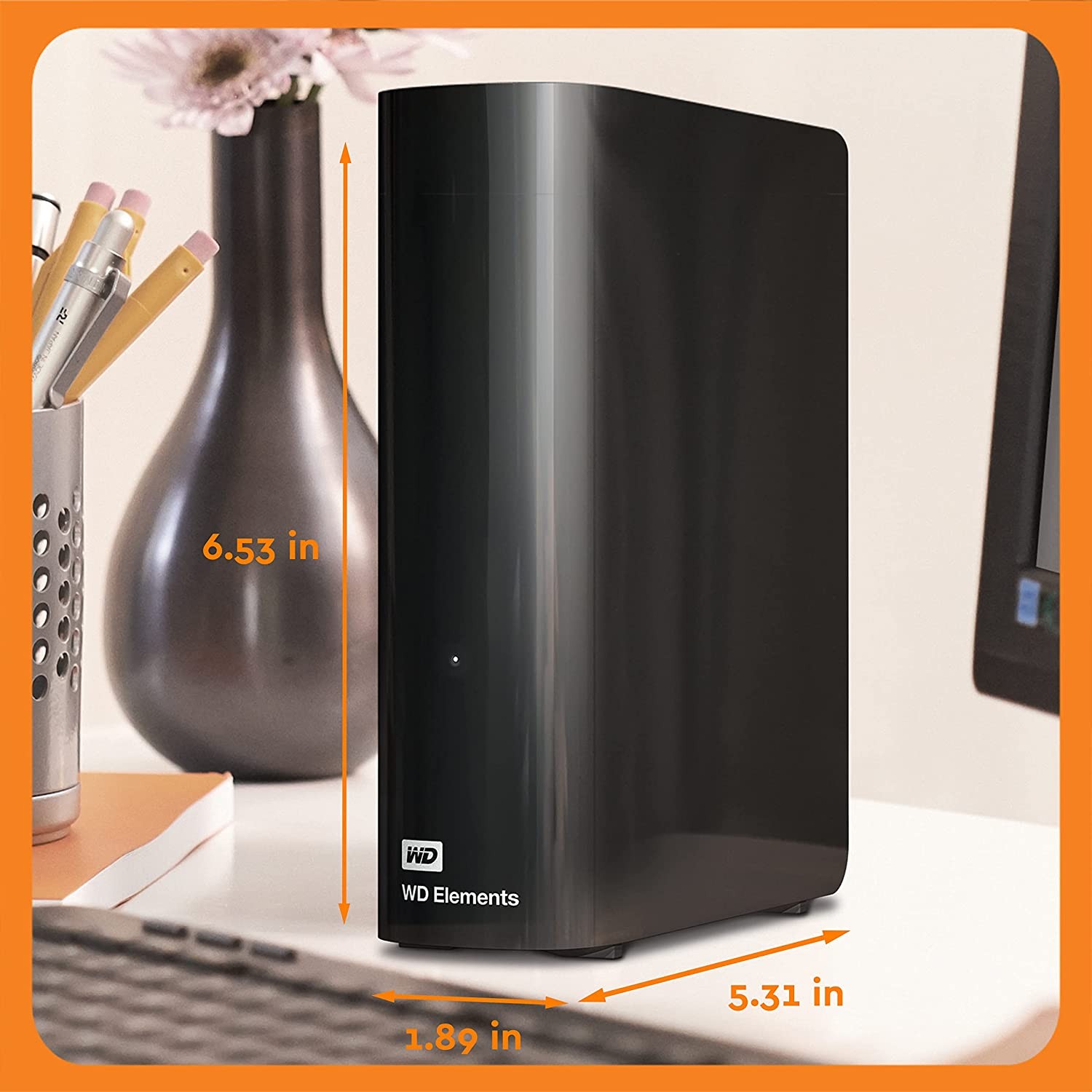 WD 4TB Elements Desktop External Hard Drive, USB 3.0 external hard drive for plug-and-play storage - WDBWLG0040HBK-NESN